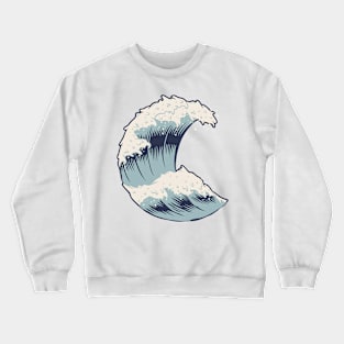 Stylized Wave Crewneck Sweatshirt